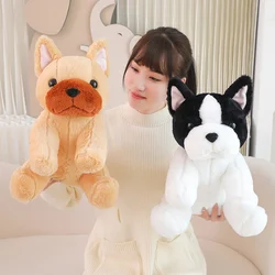 34/42cm Reallife Bulldog Dog Plush Toy Stuffed Lifelike Fluffy Dog Puppy Doll Soft Pillow Home Decor Birthday Gift