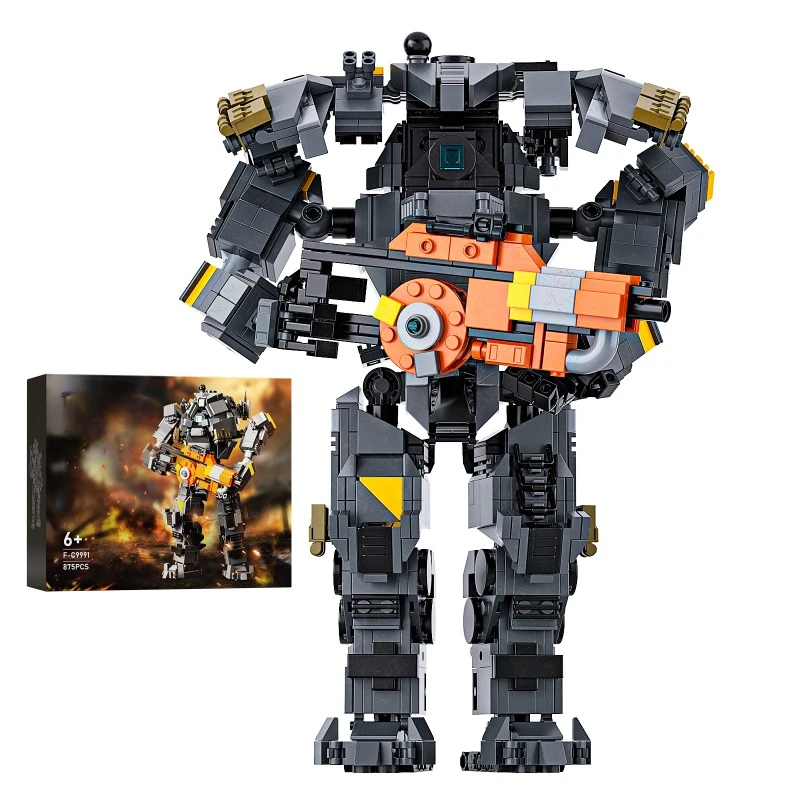 875PCS MOC mecha robot series building block assembly Titanfalled game building block toy holiday gift