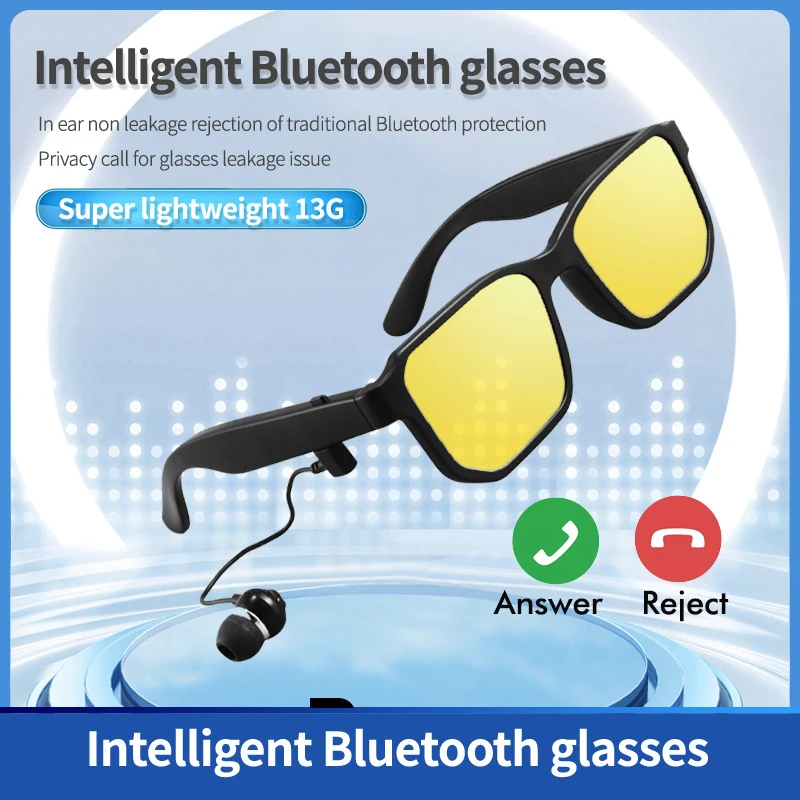 

Intelligent Bluetooth Glasses Wireless Call Multi-functional Headphones for Cycling Running Mountain Climbing Fishing Iridescent