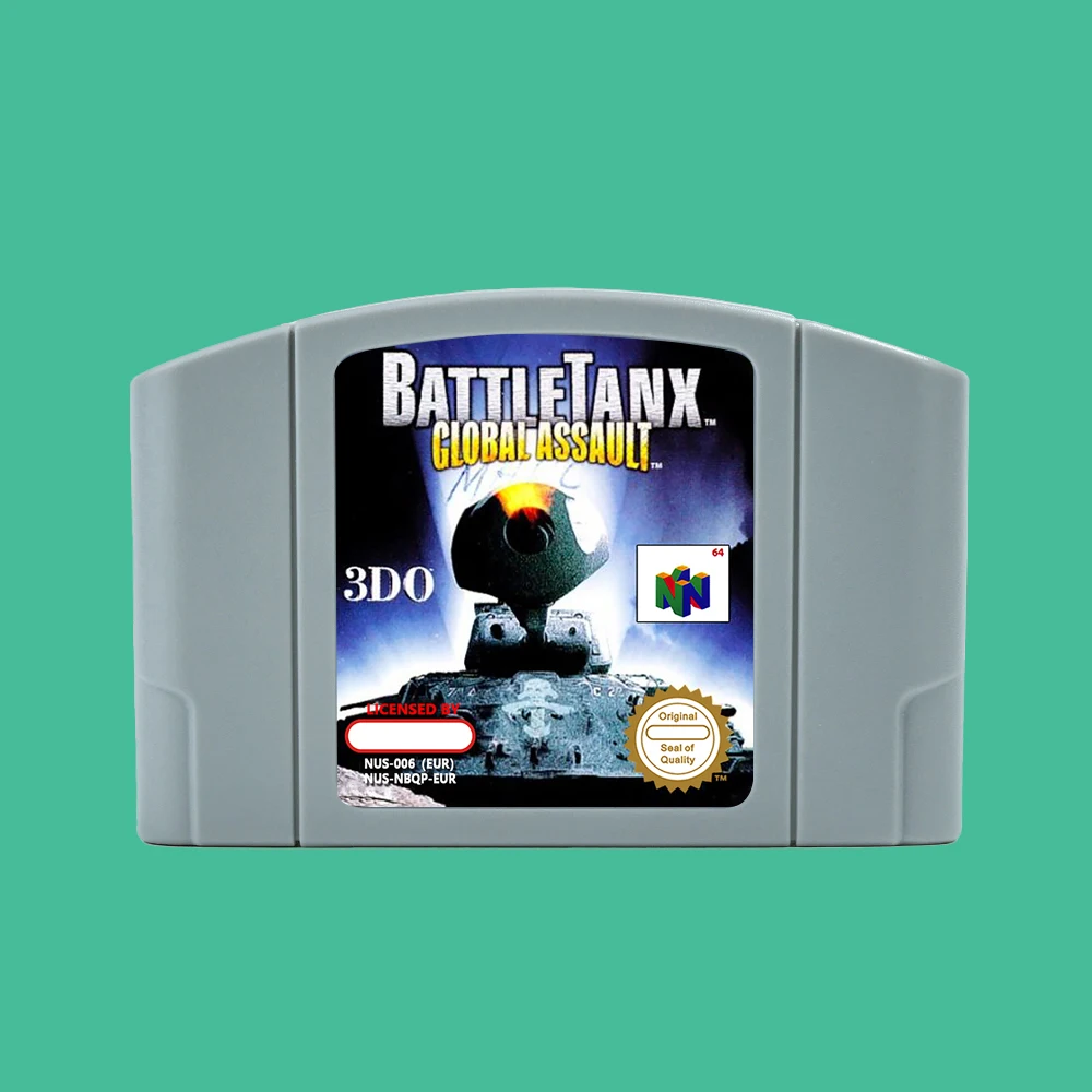 BattleTanx - Global Assault 64 Bit Game Cartridge USA NTSC version or EUR PAL version For N64 Consoles