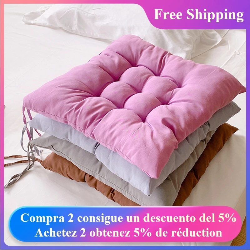 

Soft Chair Cushion Home Office Sofa Seat Cushions Hip Backrest Pillow Back Lumbar Pillow Chair Seat Pad Tatami Floor Mat 40x40cm