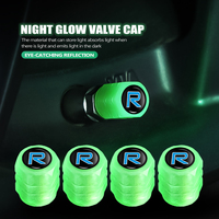 4PCS Car Luminous Tire Valve Cap Fluorescent Night Glowing Decoration For Volvo XC40 XC60 XC70 XC90 V40 V60 V90 S60 S80 S90 C30