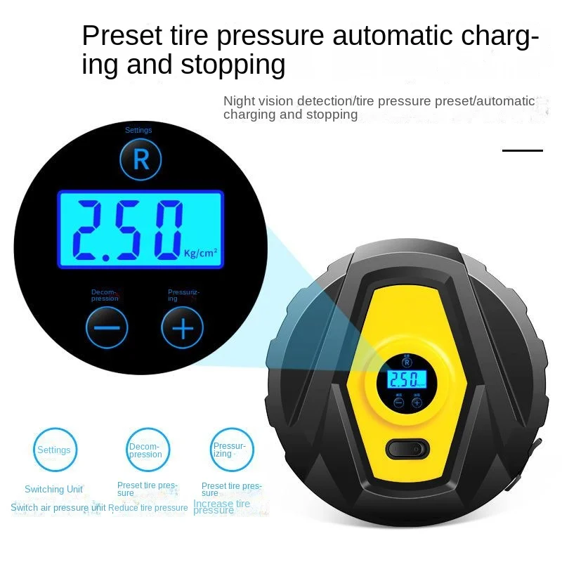 Vehicle-mounted Air Pump Car Portable Car Electric Tire High-power 12v Refueling Pump Cylinder