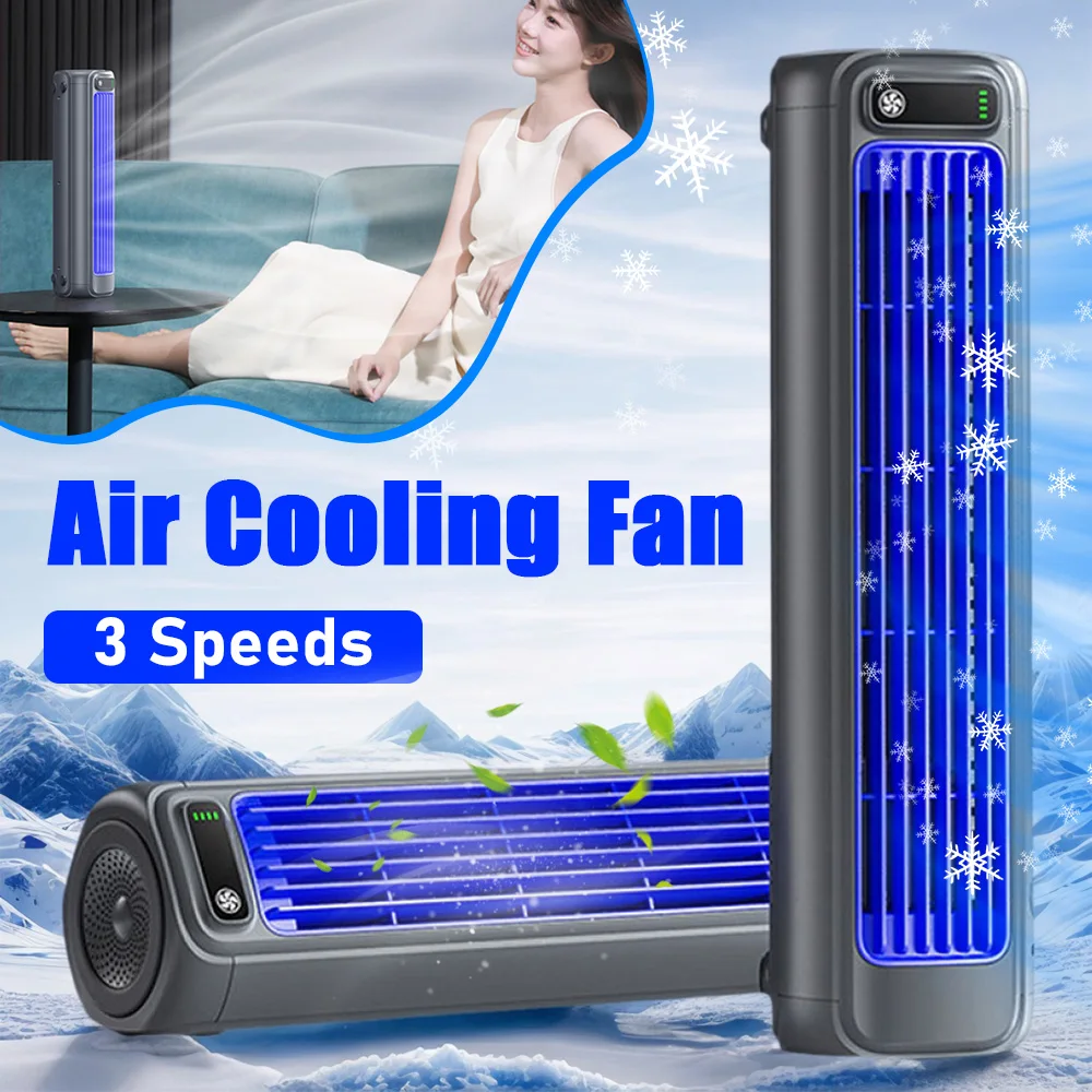 Portable Tower Fan 3 Speeds Desk Fan Quiet Standing Fan Wall Mount Fan for Home Office Bedroom