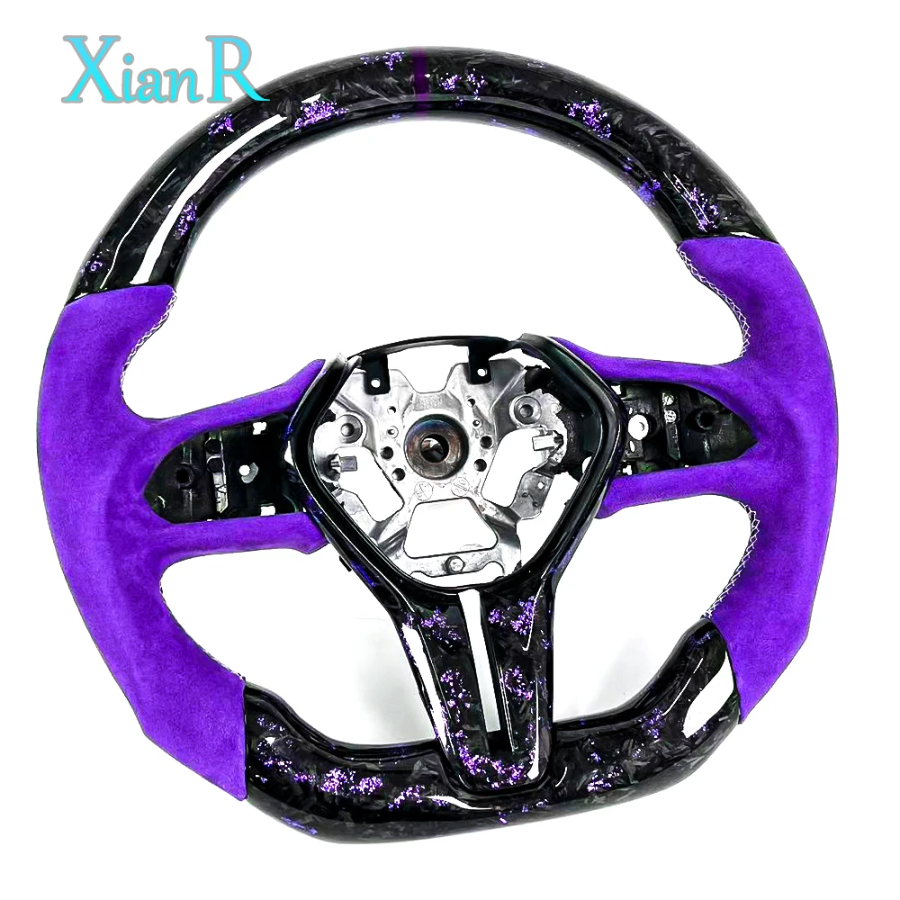 Real Carbon Fiber Steering Wheel Is Made of Black Smooth Leather for Infiniti Q50 Q60 2018- Now Supports Customization