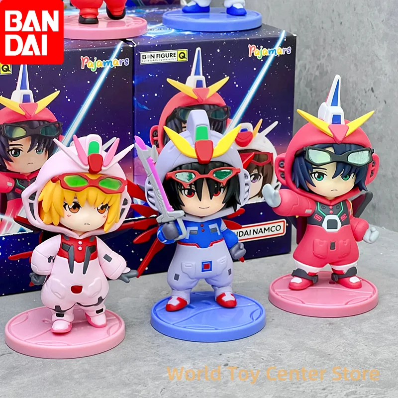 ของแท้ Bandai GUNDAM SEED DESTINY ชุดนอนตุ๊กตาชุดเครื่องแต่งกาย Gundam กล่องตาบอด Figurine อะนิเมะอุปกรณ์ต่อพ่วงชุดตกแต่ง
