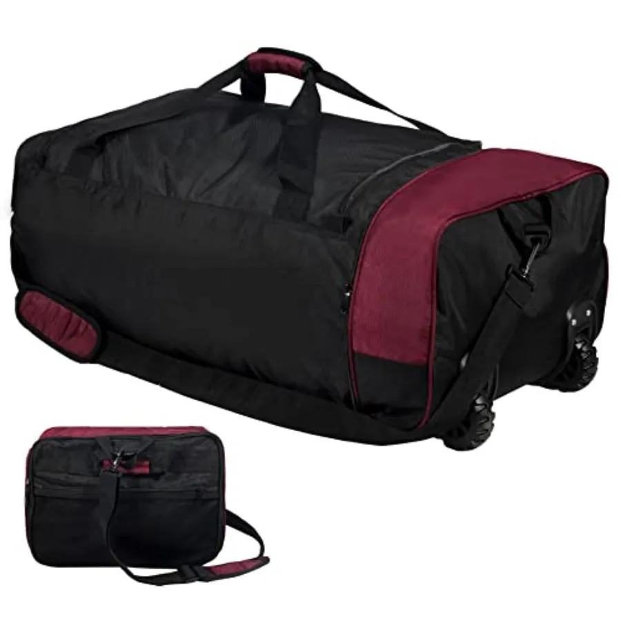

Сумка-дафл REDCAMP 85L 120L 140L складная на колесах, большая дорожная сумка-дафл красного цвета из прочного полиэстера, легкая, для ручной клади