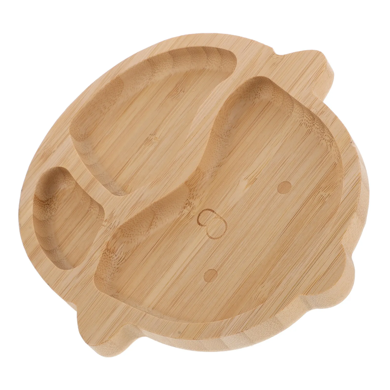 

Bamboo Baby Plate with Strong Suction Base Divided Compartments Toddler Feeding Plate for 1-3 Years Self Feeding Practice