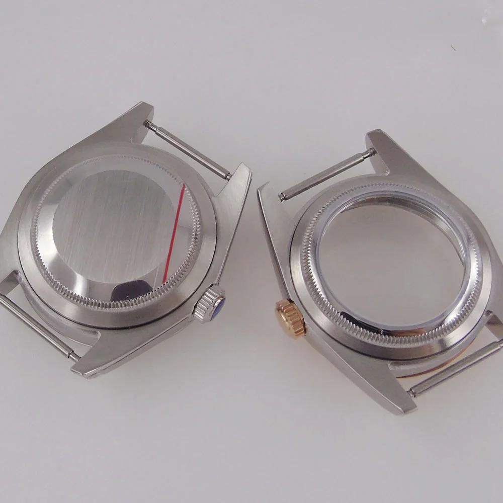 Silver Black Rose Gold 36mm 39mm Polished Bezel Watch Case for NH34 NH35 NH36 NH38 NH39 NH70 NH72 ETA2824 PT5000 Accessories