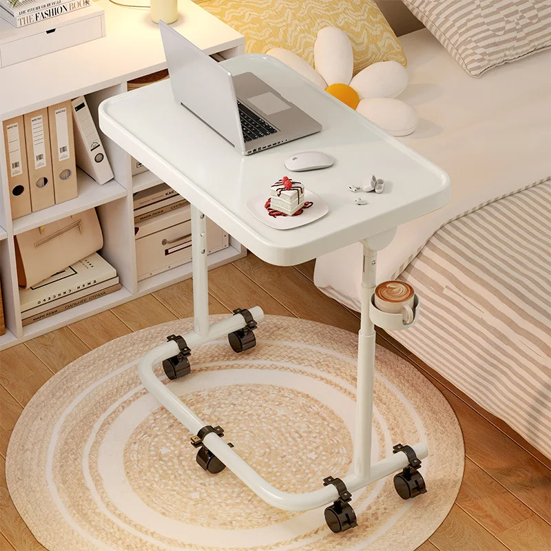 Mesa de cabeceira com elevação móvel, sofá lateral para casa, mesa para notebook, mesa pequena dobrável, mesa