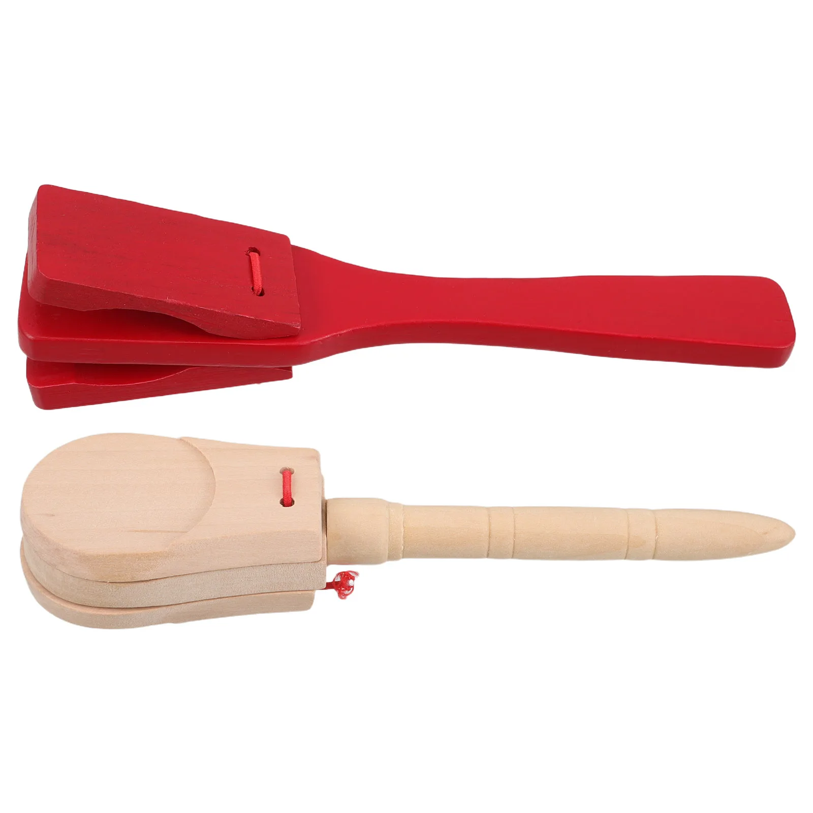 

2 pcs Wooden Castanets Hand Musical Instruments Kids Toddler Rhythm Stage Props Percussion Teaching Aids Wood