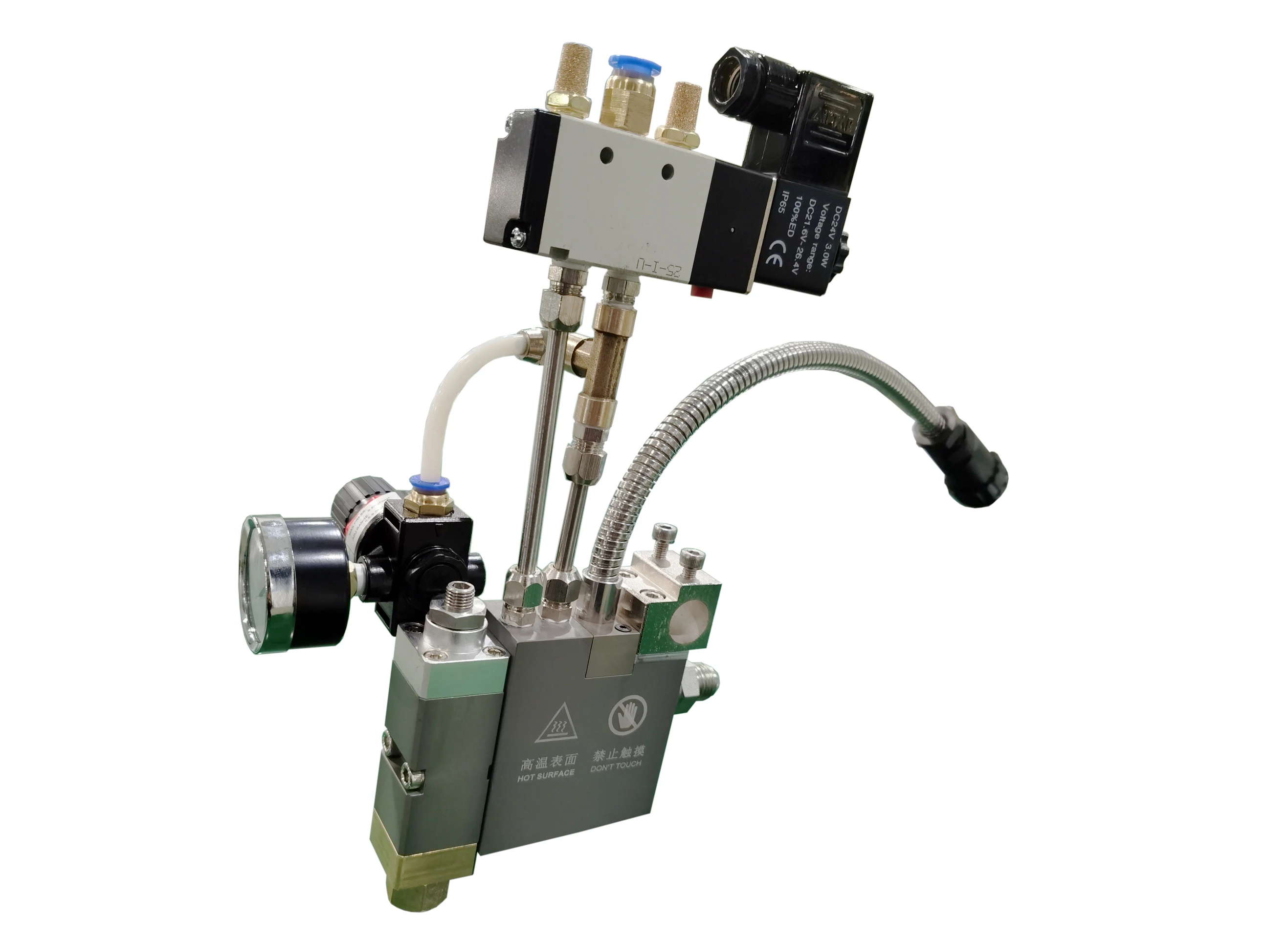 

OSD-20B Фиксированный спиральный спрей-клей с туманом принимает дизайн фильтрующей сетки. Ручной переключатель и универсальный шарнир.