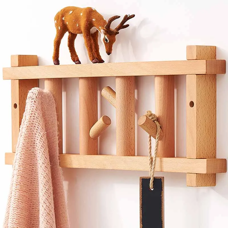 

Solid Wood Rotating Hangers Space Saving Backpack Scarf Coat Organization Hanger Hooks Bedroom Dressing Rooms Clothing Storage