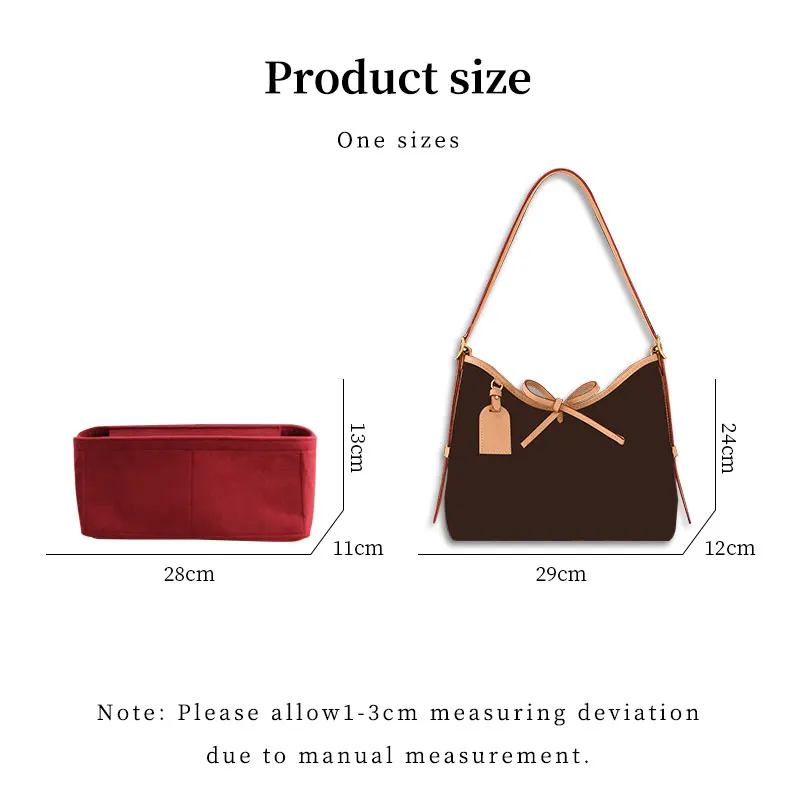 TINBERON Velvet Make Up Bag Multifunctional Bag Organizer Insert Large Capacity Cosmetic Storage Bag Portable Travel Bag In Bag