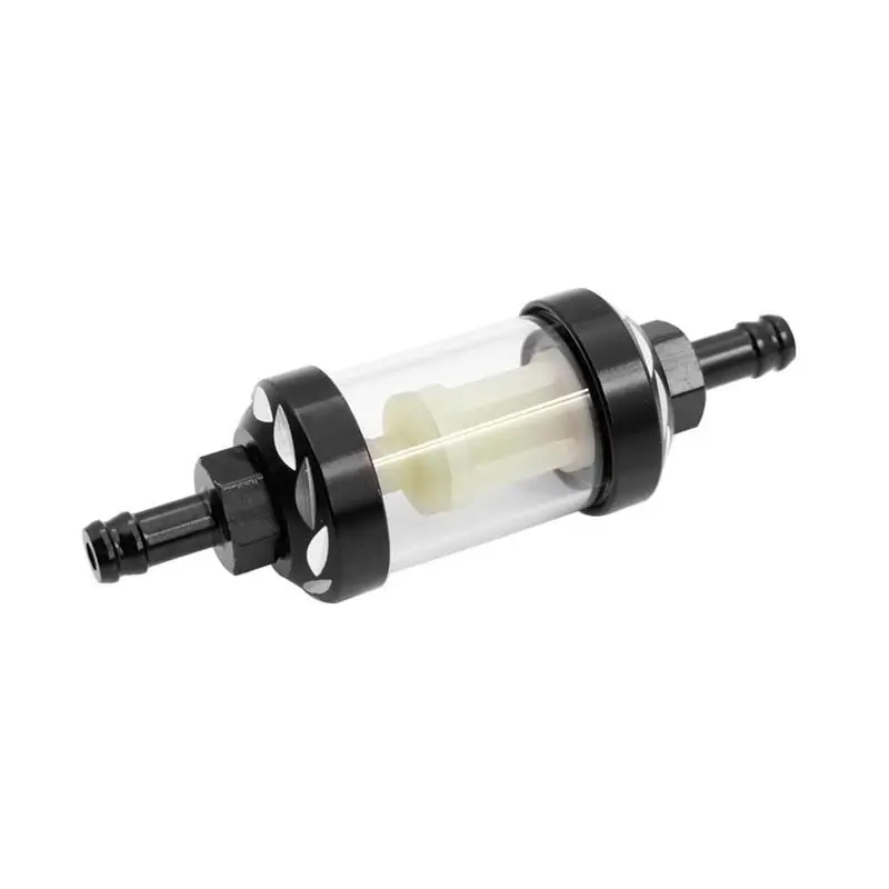 Inline Oil Filter 6/8mm Portable Effective Glass Inline Filter Retro Motorcycle Modification Parts Multifunctional Carburetor