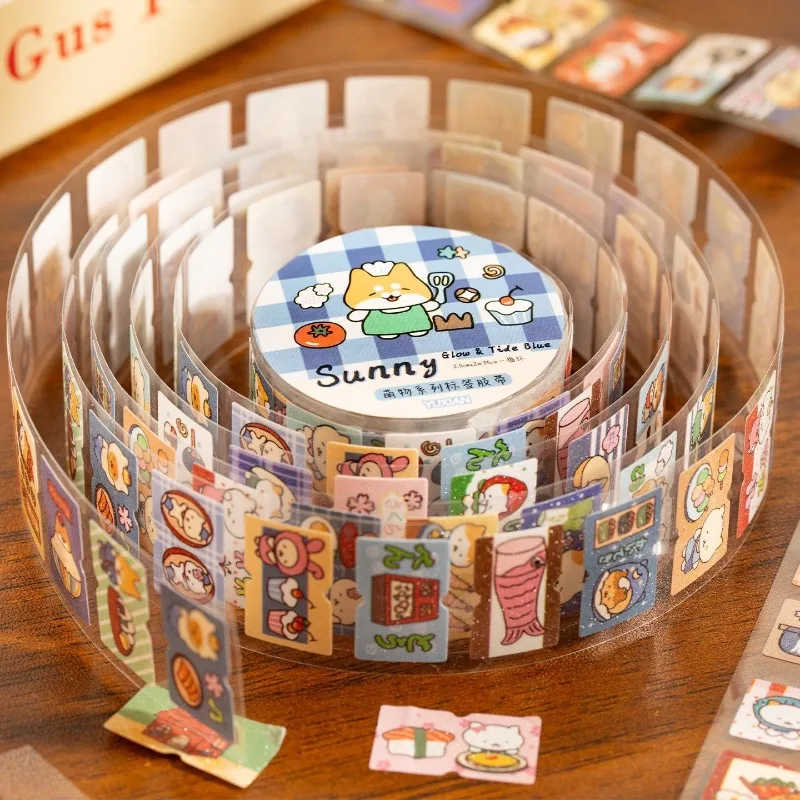 Cartoon Cat Washi Tape Set of 4 Decorative Journal Tape Kawaii Sticker Planner Scrapbook Diy Craft Wrapping Stationery Gift view 3