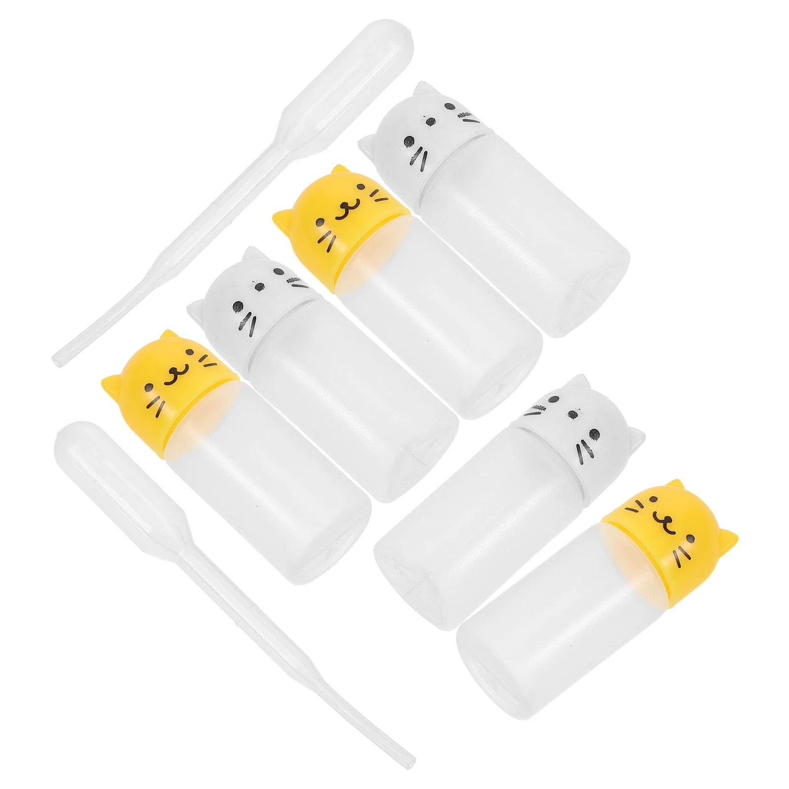 

2 set Mini Cartoon Sauce Dispenser Bottles Plastic Seasoning Containers Soy Pack Travel Picnic Set Portable Easy Use Kitchen Bar