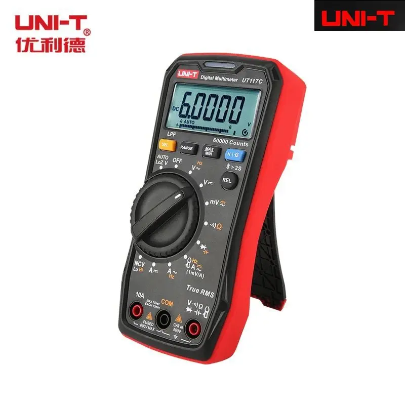UNI-T UT117C Professional Digital Multimeter AC DC Voltmeter Ammeter True RMS Ohm Frequency Meter with Bluetooth for Electrician