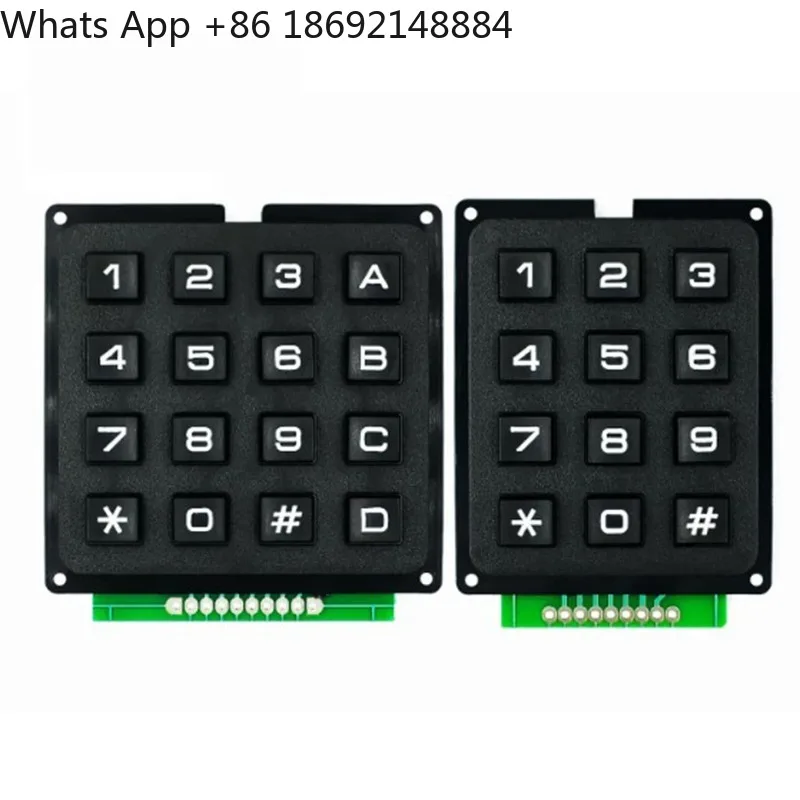 MCU keyboard, keys, matrix 4 * 3 4X4 16 keys, industrial keyboard module row and column scanning