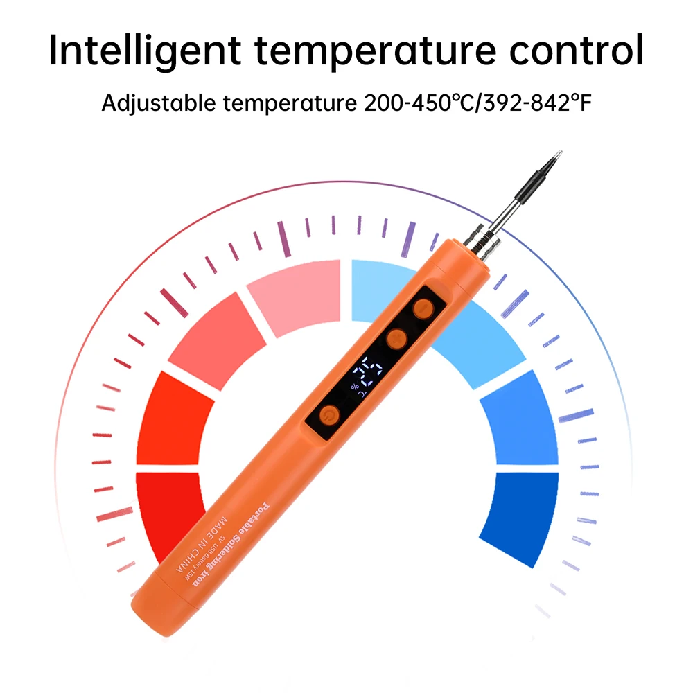 USB سبيكة لحام عدة ذكي درجة الحرارة قابل للتعديل نوع C قابلة للشحن التدفئة السريعة مكاوي لحام صغيرة أدوات لحام