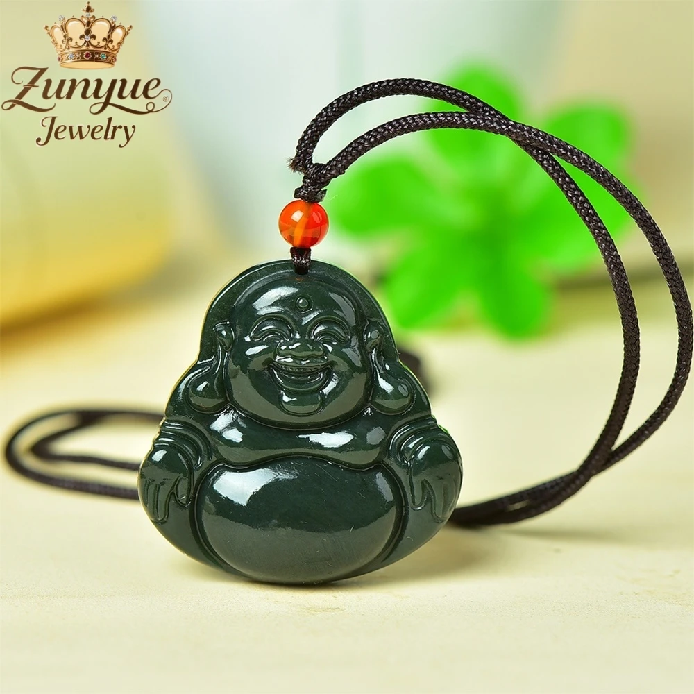 

Natural Hetian Jade Maitreya Buddha Pendant Fashion Jewelry Buddhist Amulets Luxury Quality Jewelry Exquisite Charms Popular