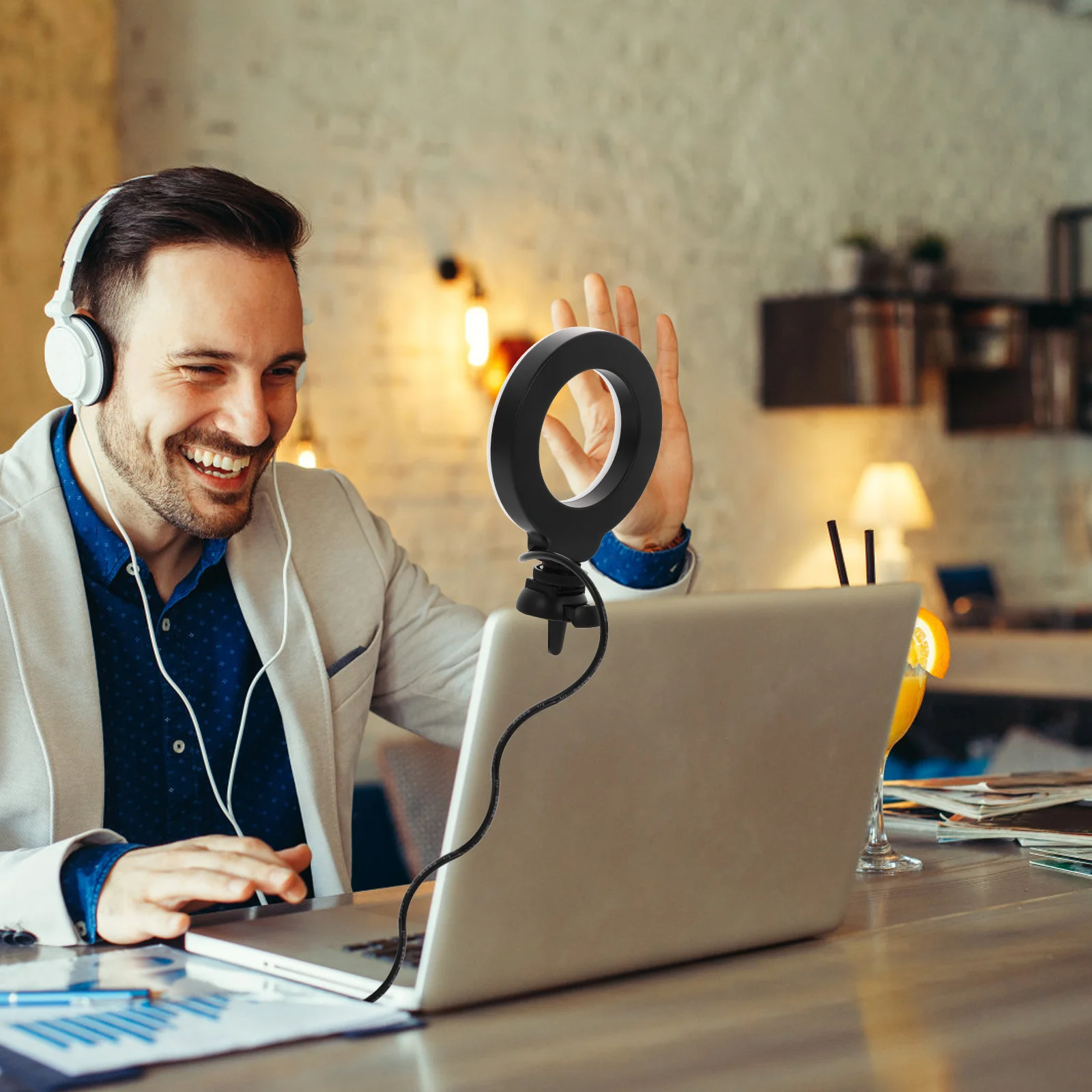 

4 Inch Ring Light For Video Conference Led Webcam Lighting Laptop Broadcast Studio Photography Fill Light Clip Mountable