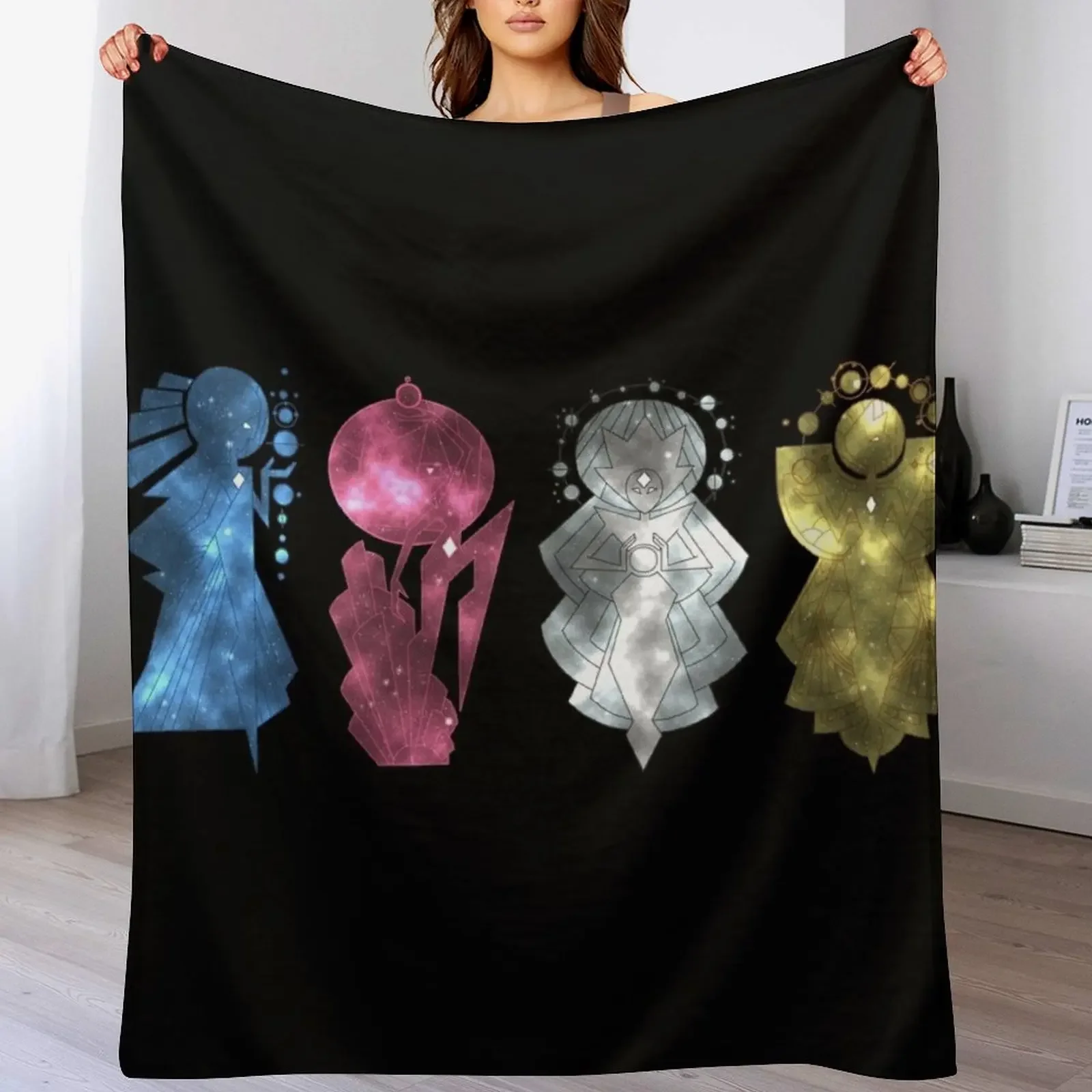 Diamond Authority Mural (Galaxy Design) Throw Blanket Weighted anime Blankets