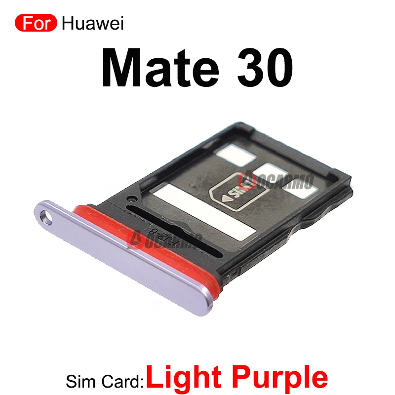 SIM Card For Huawei Mate 30 Pro 30Pro Socket Slot Sim Tray Holder Repair Replacement Parts Pink Light  Purple Gold Green Black