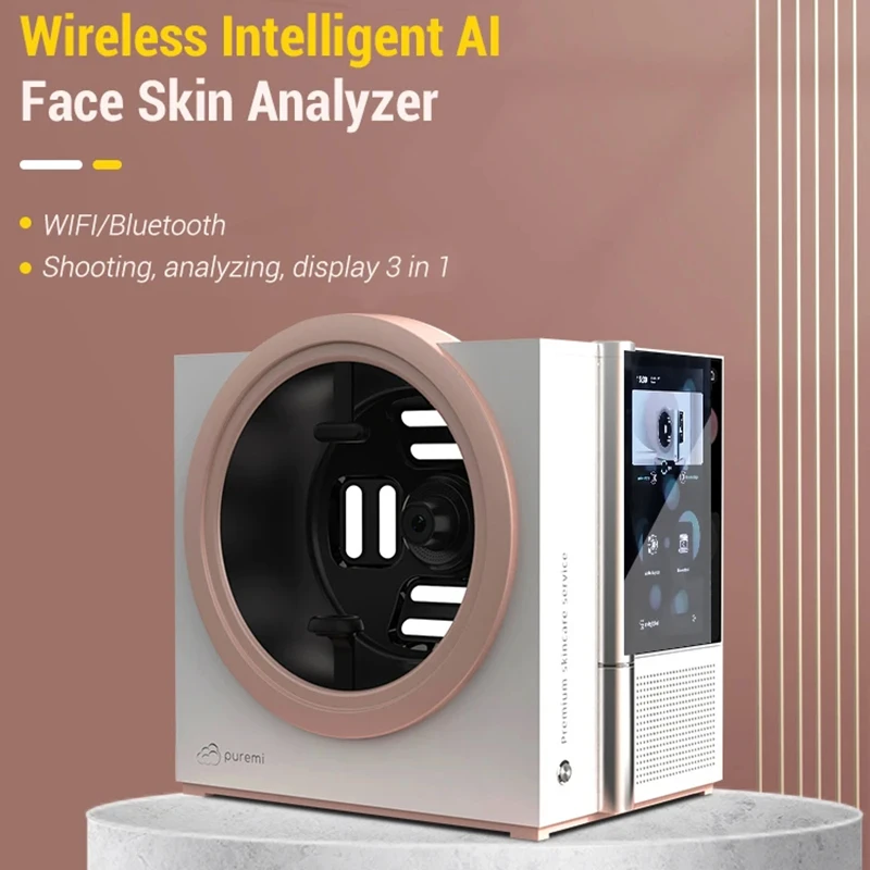 

Pro 48 Million Pixel Face Skin Analyzer 3D Image 12 Spectrum AI Face Health Detection Machine for Wrinkle Acne Moisture Analysis