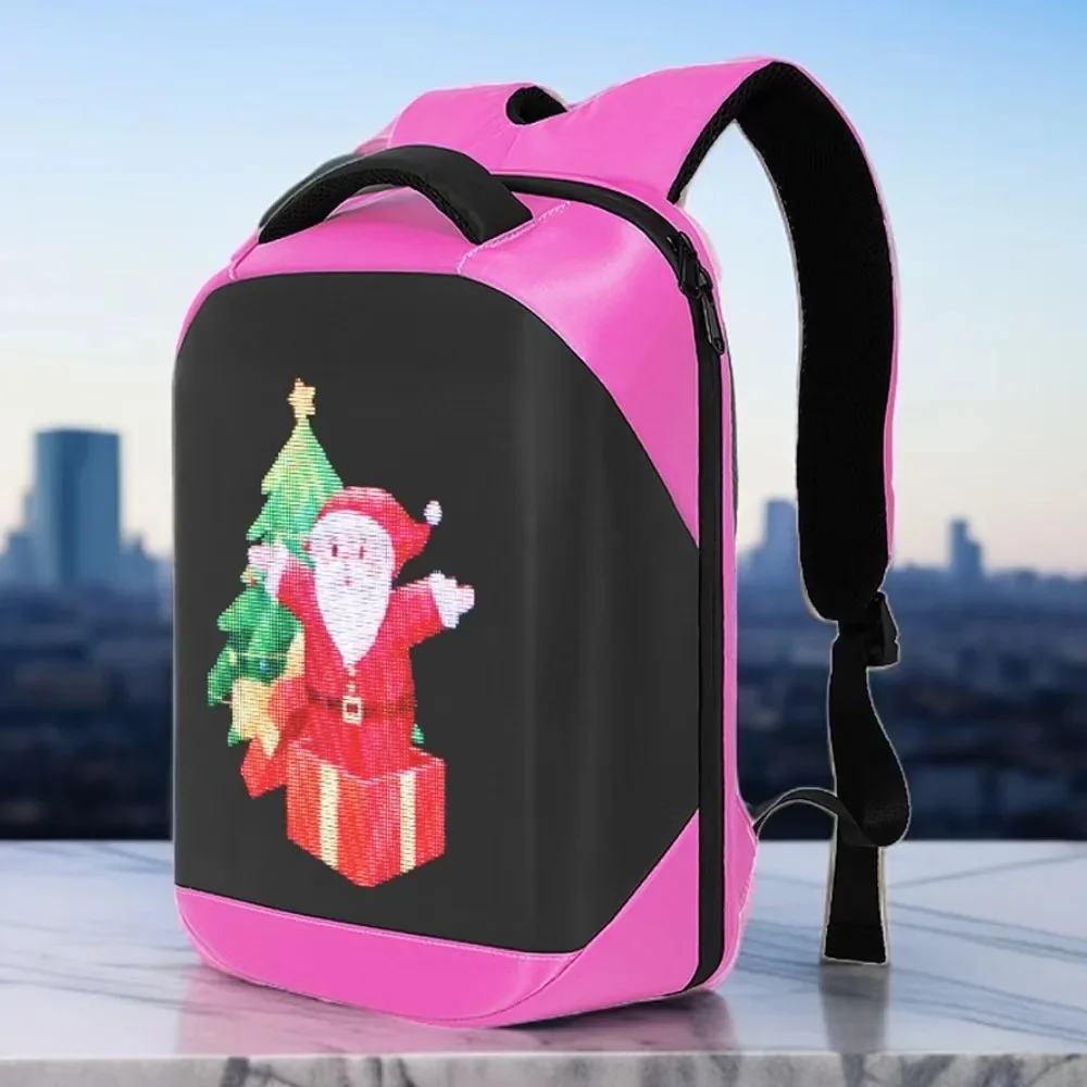 Cool fourth generation version LED dynamic screen schoolbag mobile advertising Internet celebrity backpack luminous bag hot