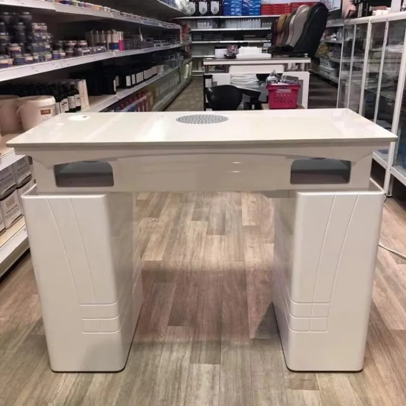 manicure table with vents and drawers, contemporary wood for salon furniture, no dust collector