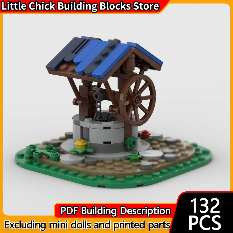 

Medieval Castle Model MOC Building Bricks Village Water Well Modular Technology Children Holiday Gifts Assemble Toys Suit