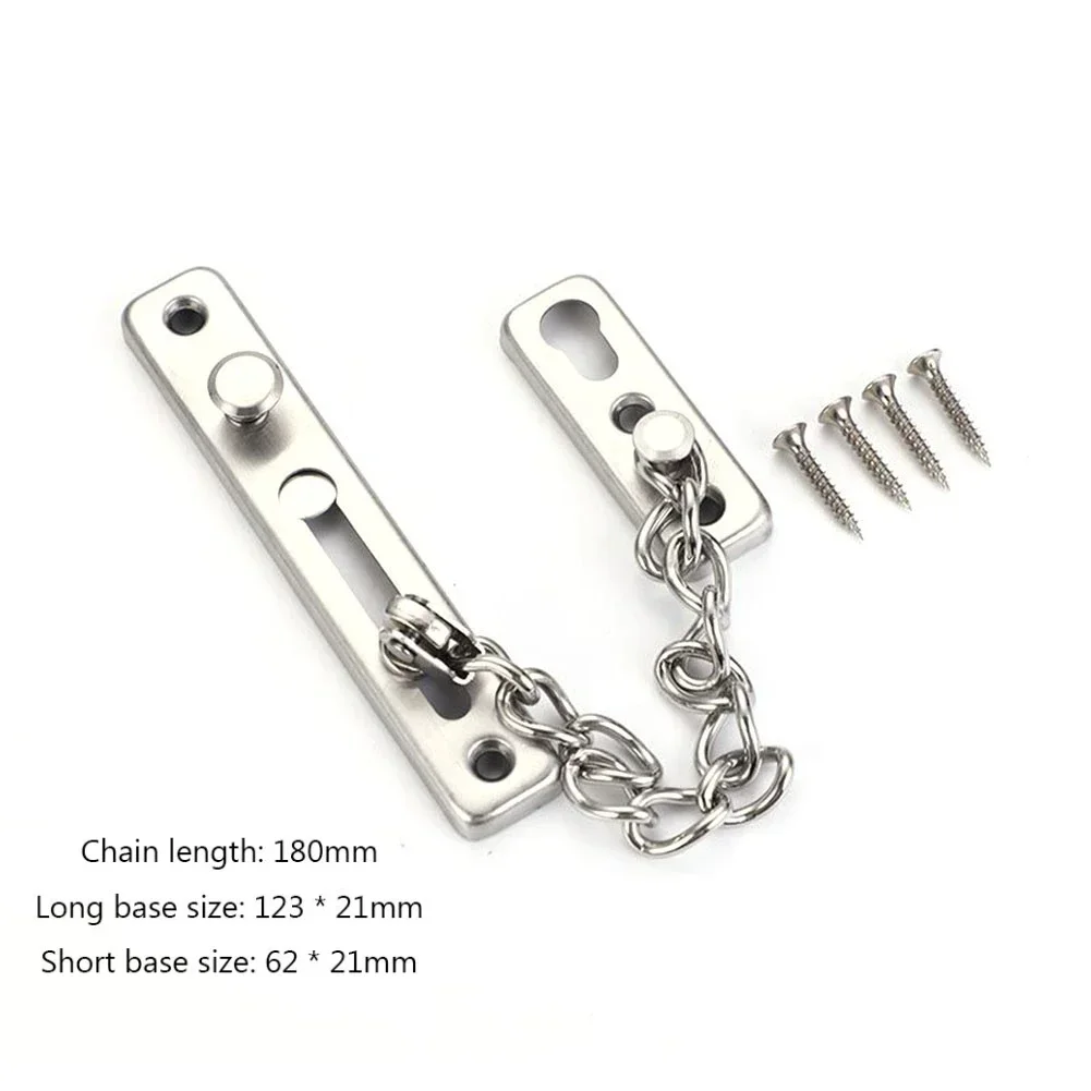 Door Chain with Lock Door Lock Bolt Chain Kids Safety Security Home Latch Buckle Guard Lock Anti-Theft Hotel Hardware Accessorie view 5