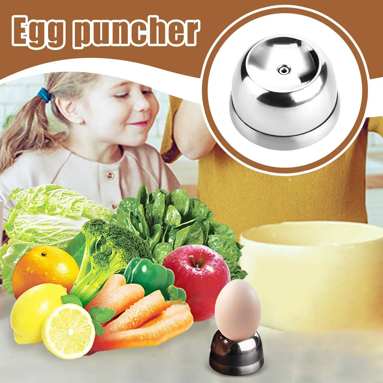 Egg Hole Puncher Hole Seperater Cracker Egg Punch Piercing Tool Egg Piercer Kitchen Bakery Accessories for Poaching Raw Eggs