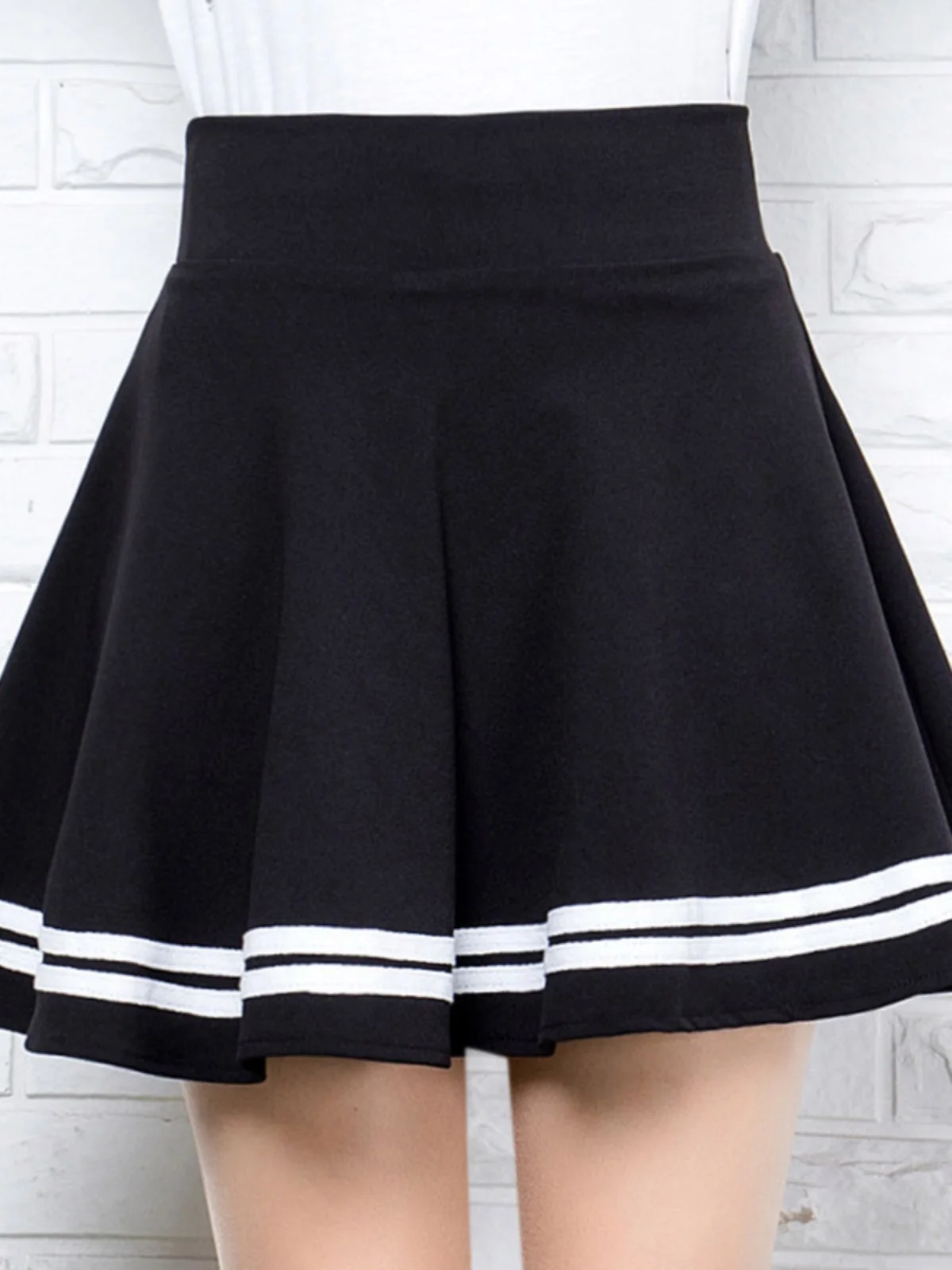 

Облегающая плиссированная юбка с высокой талией Street Sle Sport Casual Pure Color ter Ne Dr для молодых женщин