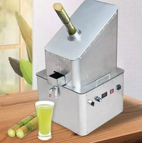 Commercial Sugarcane Juicer Machine, Stainless Steel Tabletop Sugar Cane Juice Extractor for Street Stall & Beverage Shop