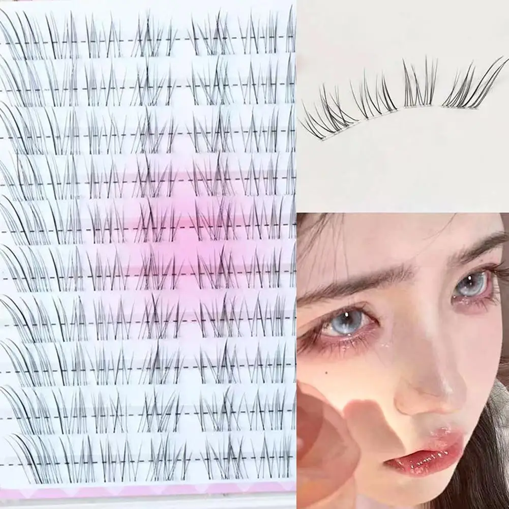 Selbstklebende Einzelwimpern, kein Kleber erforderlich, flauschige Cluster-Wimpern, koreanische Mode, Manga-Wimpernverlängerung für das tägliche Make-up
