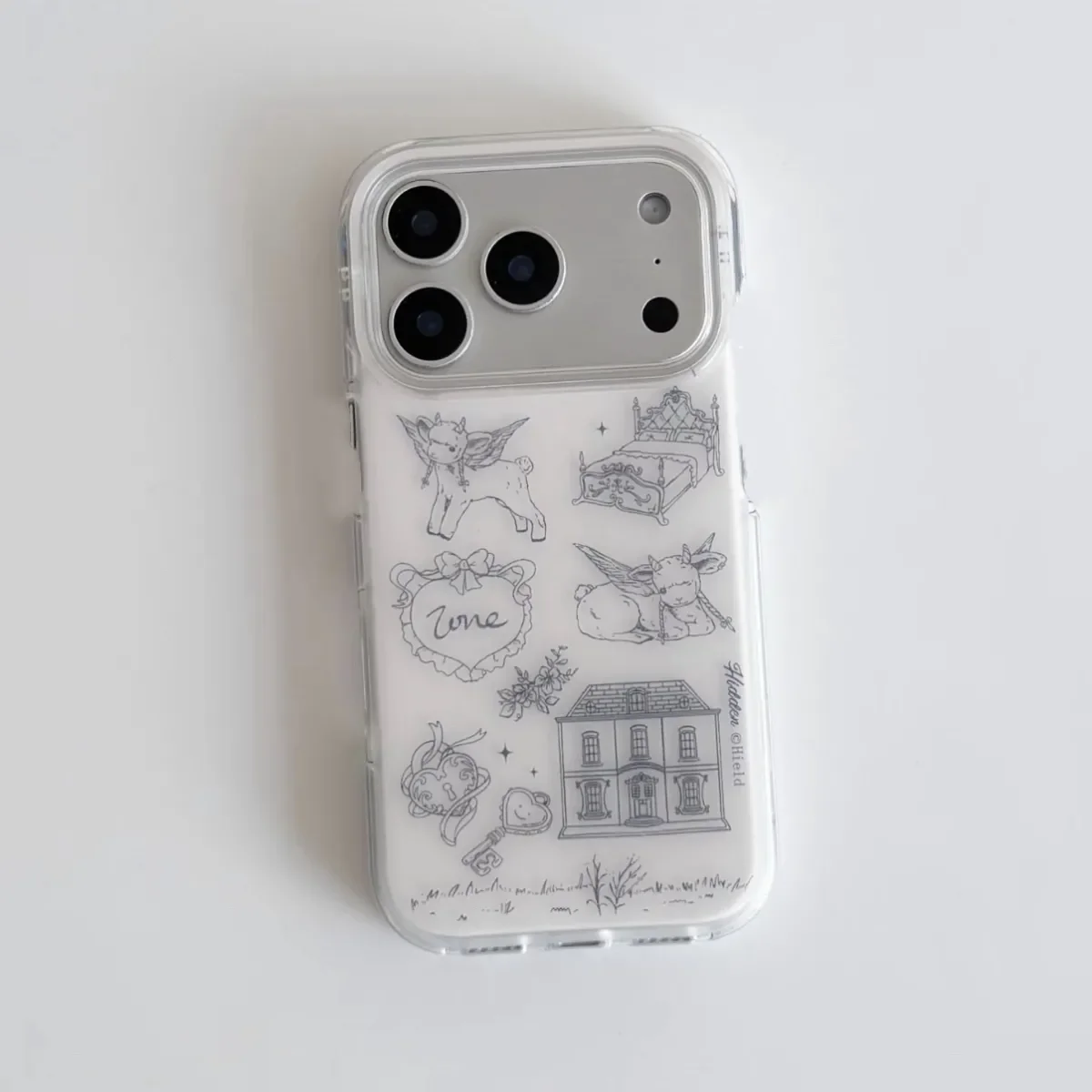 Little Sheep Angel Kawaii illustration Cartoon Phone Case For iPhone 17AIR 16 15 14 13 12 11 Pro MAX XR XSMAX 7 8 Plus Y2K Cover