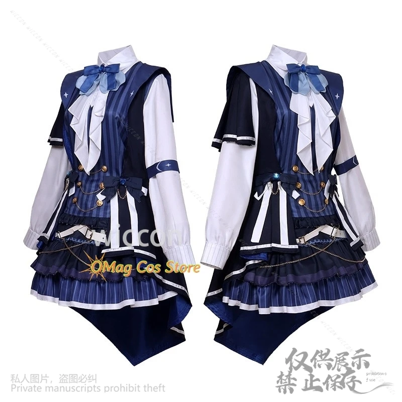 Anime Vtuber Cosplay Costume pour Femmes et Bol, Robe d'Halloween, Perruques Imbibées de Vampire Gothique, Robe Personnalisée, YouTuber Blanche Fleur