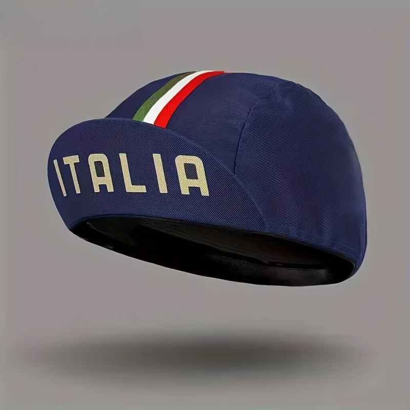 Italian Print Classical Cycling Cap Quick-Drying Breathable Sports Outdoor Ride Unisex Adjustable UV Protection Sun Hat