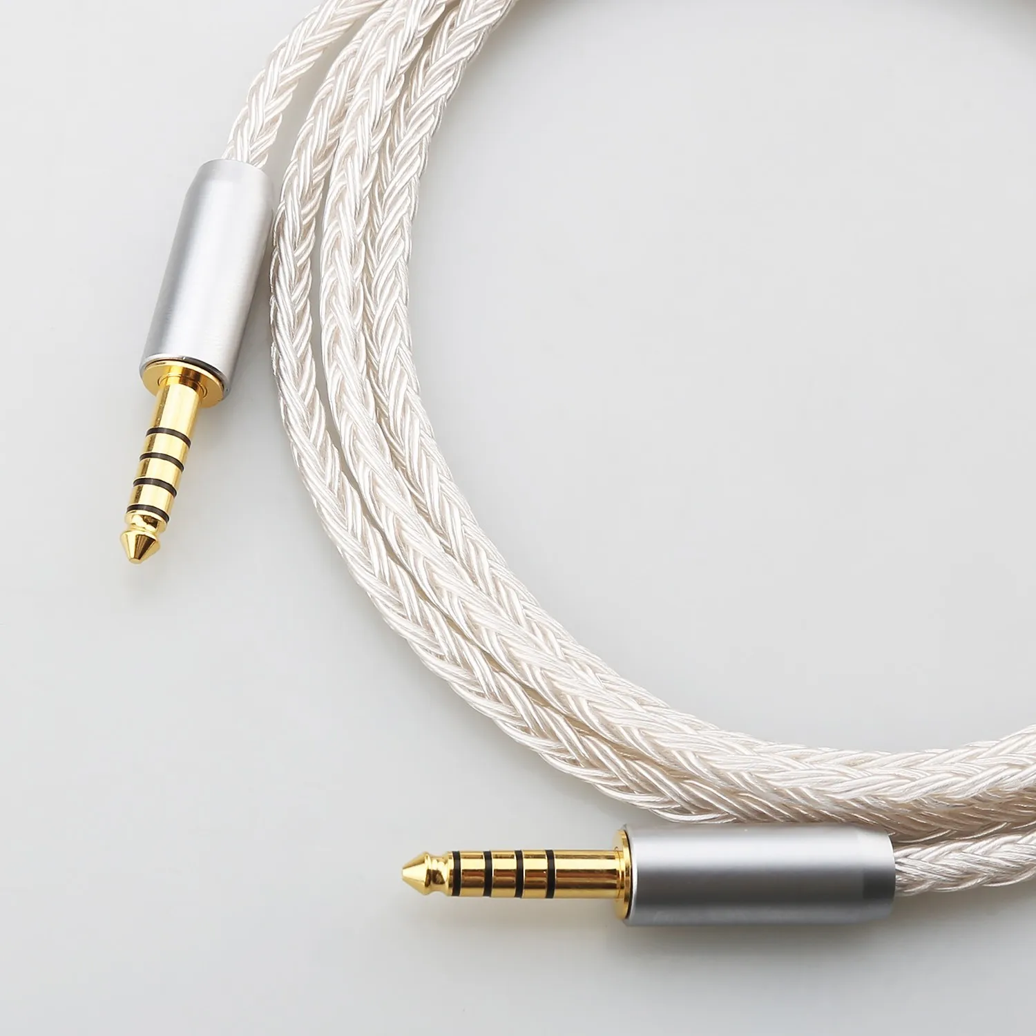 High-End 16 Core Silver Plated 4.4mm Male to Male Balanced Audio Interconnect Cable Audiophile HiFi Headphone Cord for IFI Zen