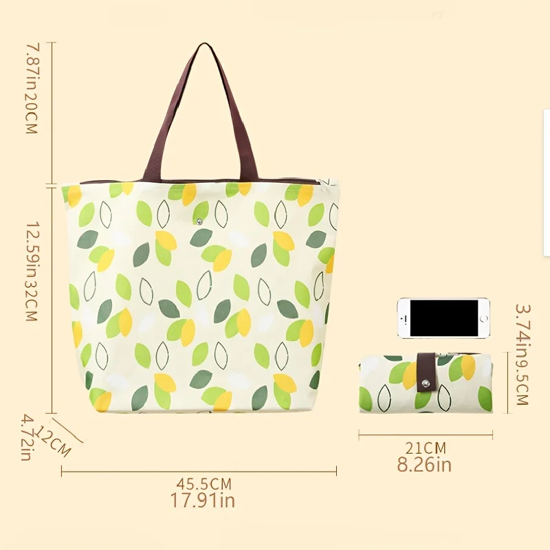 Waterproof Collapsible Oxford Cloth Shopping Bag Supermarket Storage Bag Travel Beach Bag Foldable Grocery Tote Bag Organizers