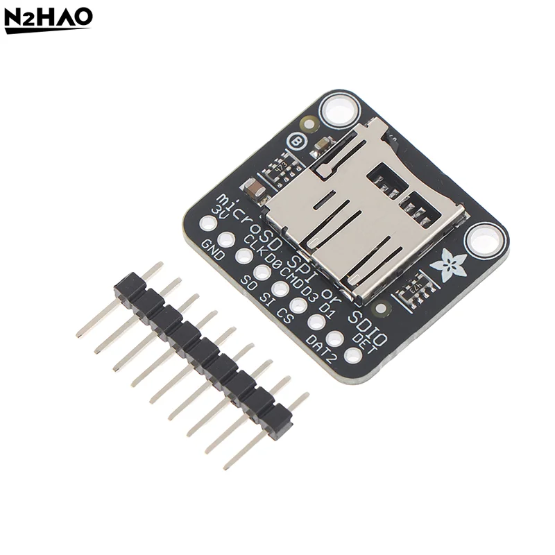 Black 4682 Adafruit Micro SD SPI Or SDIO Card Breakout Moudle Branching Board 3V Only