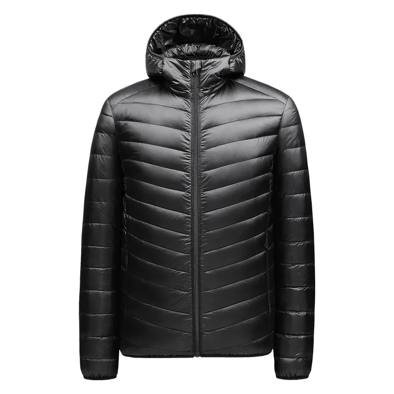 

Men's 2025 New Super Light Down Jacket Men's Lightweight Thermal Coat Hooded Feather Coat