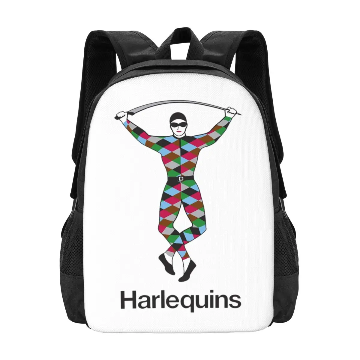 

Harlequins-Merch Backpack Hot Sale Daypack Large Capacity Boys Girls BookBag School Bag Shoulder Bags for Men Women