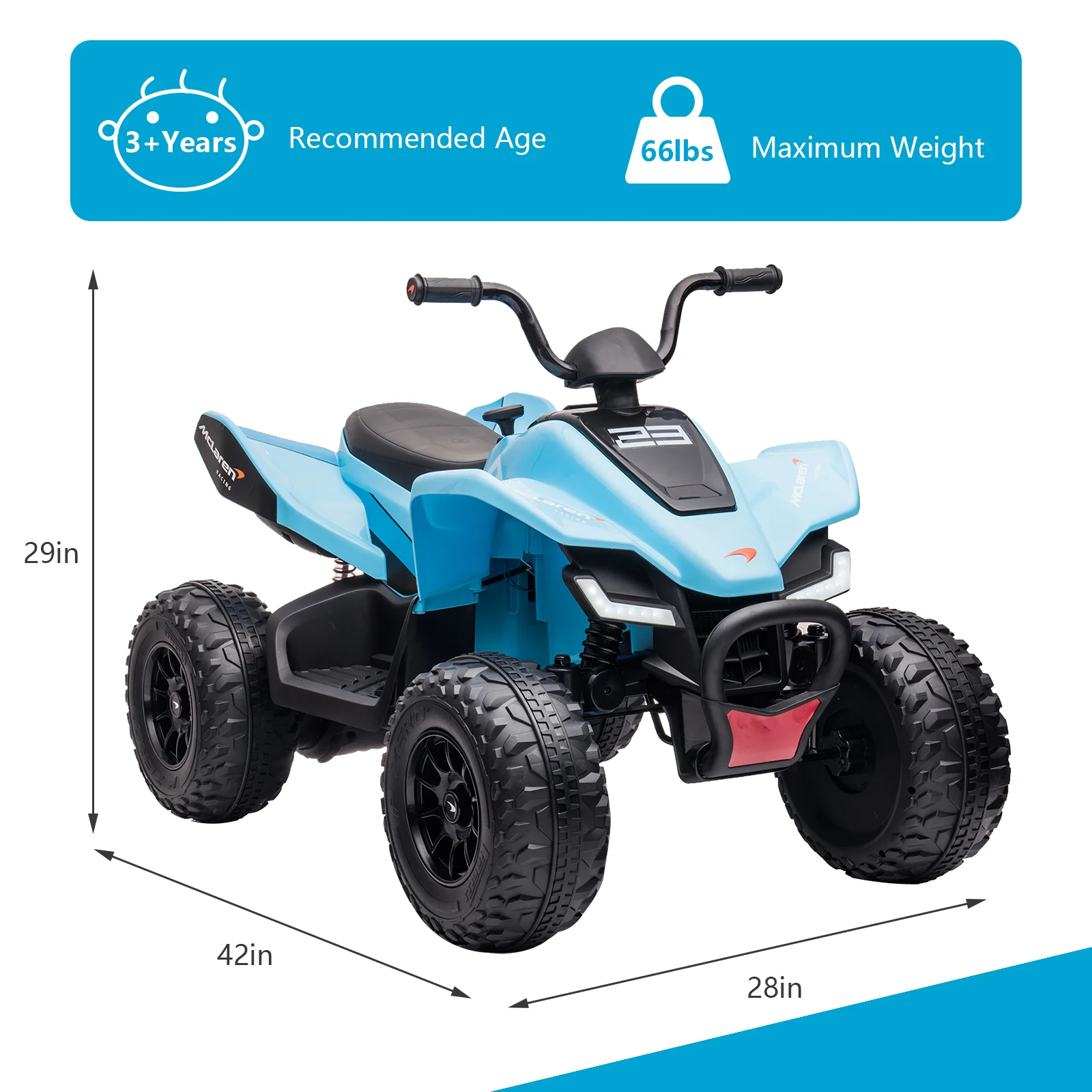 24v 4wd crianças passeio em atv carro brinquedo veículo elétrico para idade 3-8y crianças meninos meninas presente de festa com velocidade de segurança, luz led, música