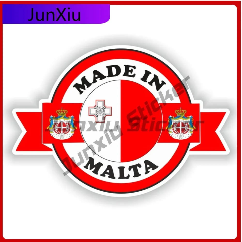 

Наклейка с флагом Мальты, забавная виниловая наклейка для автомобиля, грузовика, внедорожника, окна, бампера, ноутбука, аксессуар для защиты от царапин