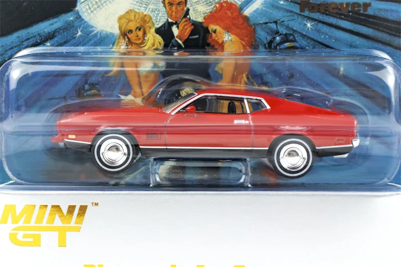 MINI GT 1:64 Mustang Mach 1 "Les diamants sont pour toujours" emballage Blister anglais édition chinoise RHD rouge modèle de voiture moulé sous pression