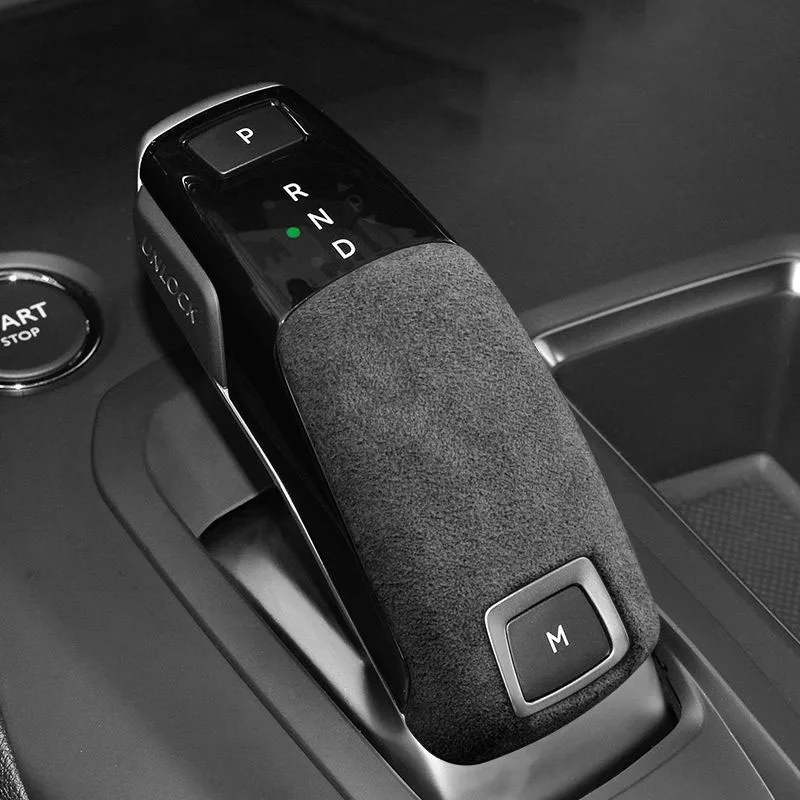 

Alcantara Suede Parts Gear Lever Shift Knob Cover Protector Trim For Peugeot 580L 2008 4008 5008 Car Interior Accessories Auto