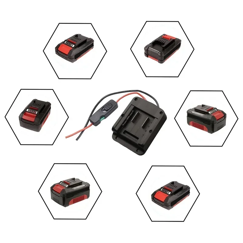 

Портативный адаптер питания для аккумулятора Einhell 18 В с предохранителями и переключателем включения/выключения, преобразователь аккумулятора для радиоуправляемых автомобилей, игрушечный робот